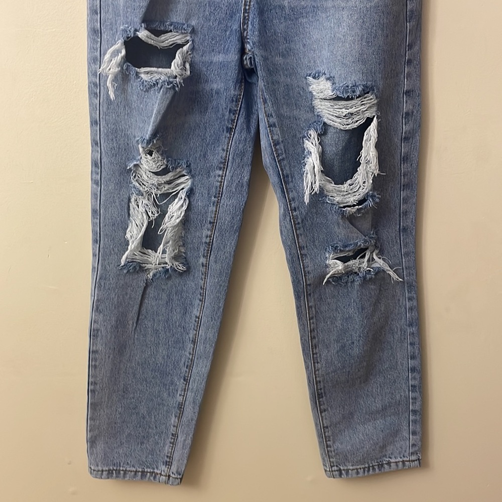 Medium Wash Ripped Jeans - Picture 3 of 4
